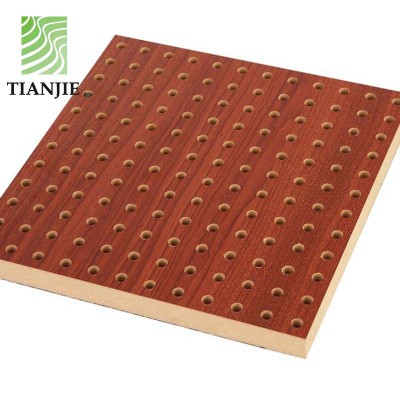 Acoustic panels fireproof melamine HPL natural veneer wood wall wooden perforated wooden acoustic panel