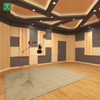 Tiange Factory Home Cinema Audio System Sandwich Sound Insulation Grooved Wood Acoustic Wall Panel