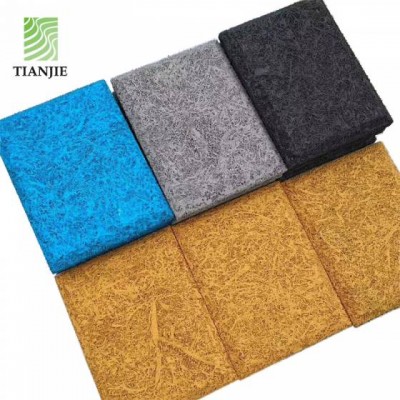 Sound Insulation Pad Stadium Fireproof Wood Wool Insulation Board Tiles